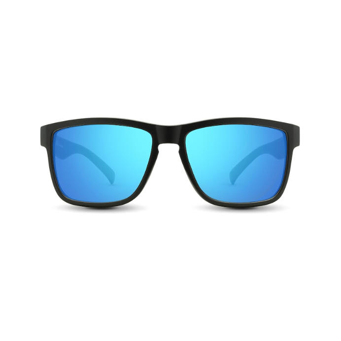 Folly - Polarized Sunglasses - Nectar Black Frame-Blue Lens